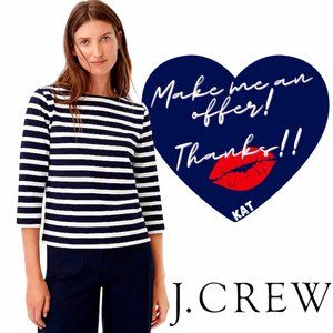 J. Crew striped tee boatneck T-shirt in stripe, XS